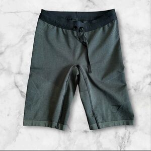 Gymshark Women’s Black Biker Shorts | Size: Medium w/Drawstring Cycling Gym Wear